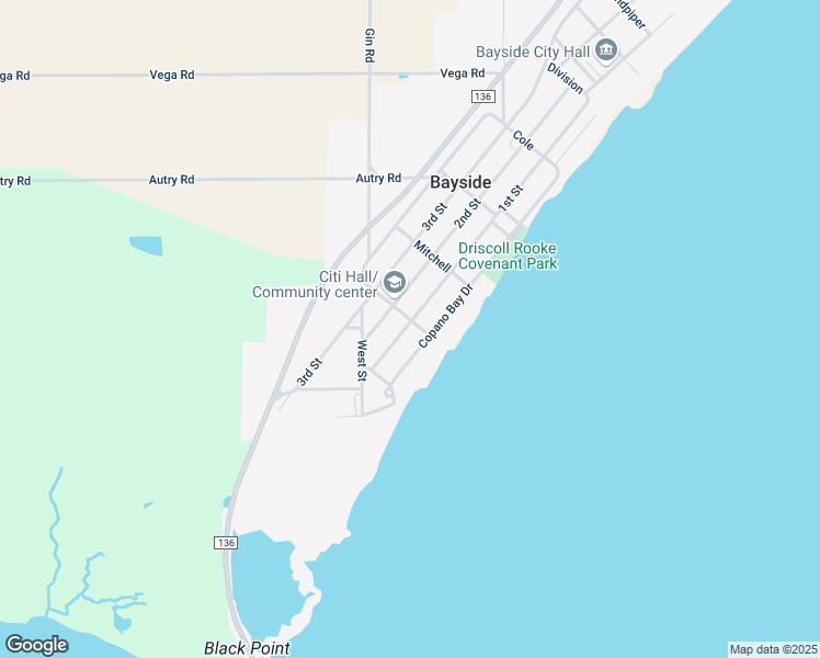 map of restaurants, bars, coffee shops, grocery stores, and more near 330 1st Street in Refugio