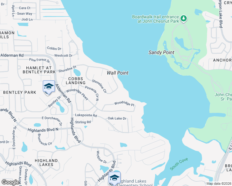 map of restaurants, bars, coffee shops, grocery stores, and more near 3522 Shoreline Circle in Palm Harbor