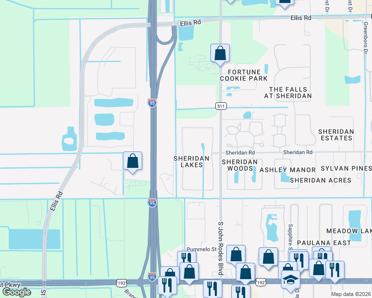 map of restaurants, bars, coffee shops, grocery stores, and more near 1652 Sorento Circle in West Melbourne