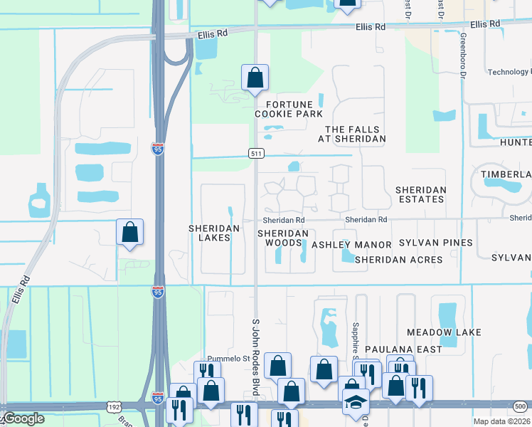 map of restaurants, bars, coffee shops, grocery stores, and more near 2063 Sorento Circle in West Melbourne
