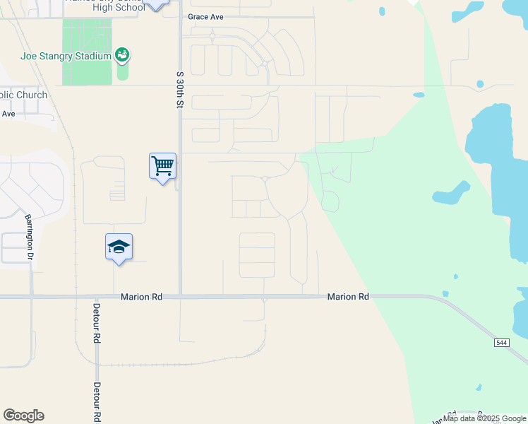 map of restaurants, bars, coffee shops, grocery stores, and more near 3610 State Road 544 in Haines City
