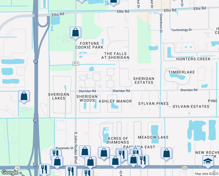 map of restaurants, bars, coffee shops, grocery stores, and more near 887 Greenwood Manor Circle in Melbourne