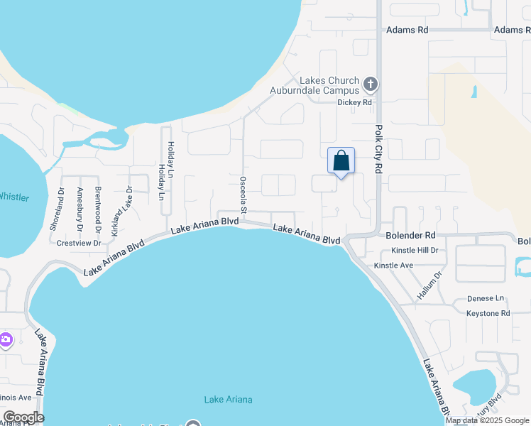 map of restaurants, bars, coffee shops, grocery stores, and more near 170 Seminole Avenue in Auburndale