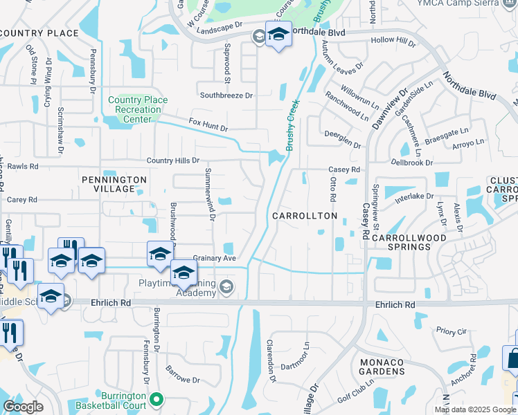 map of restaurants, bars, coffee shops, grocery stores, and more near 4412 Grainary Avenue in Tampa