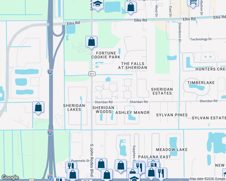 map of restaurants, bars, coffee shops, grocery stores, and more near 9027 York Lane in Melbourne