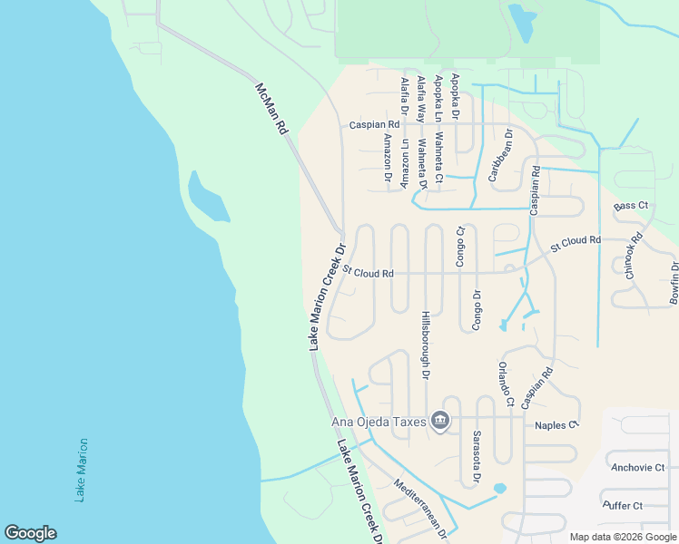 map of restaurants, bars, coffee shops, grocery stores, and more near 1388 Homosassa Drive in Poinciana