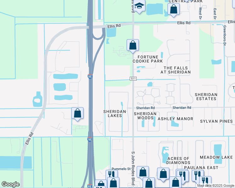 map of restaurants, bars, coffee shops, grocery stores, and more near 1812 Sorento Circle in West Melbourne