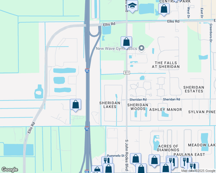 map of restaurants, bars, coffee shops, grocery stores, and more near 1812 Sorento Circle in West Melbourne