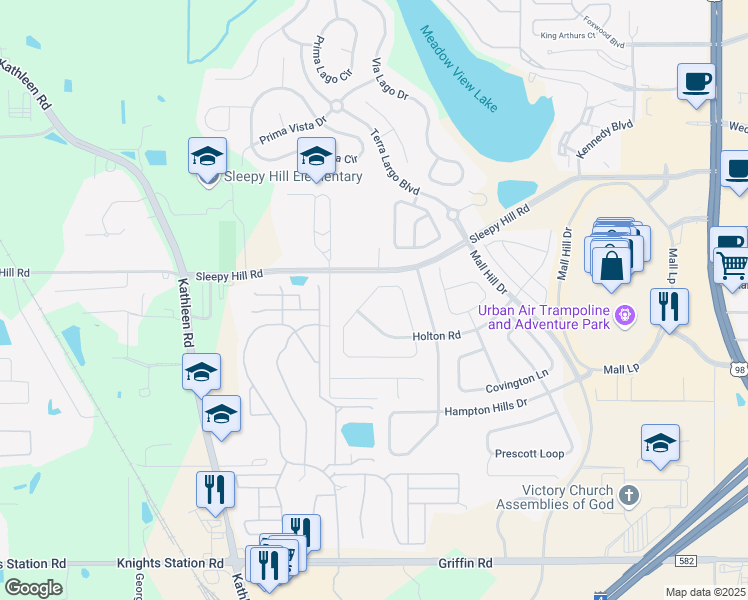 map of restaurants, bars, coffee shops, grocery stores, and more near 3903 Rollingsford Circle in Lakeland