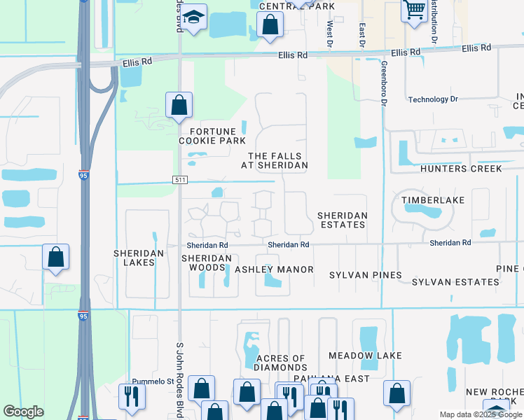 map of restaurants, bars, coffee shops, grocery stores, and more near 797 Greenwood Manor Circle in Melbourne
