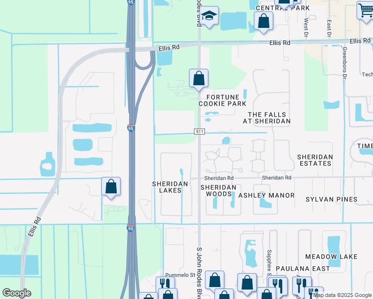 map of restaurants, bars, coffee shops, grocery stores, and more near 1923 Sorento Circle in Melbourne