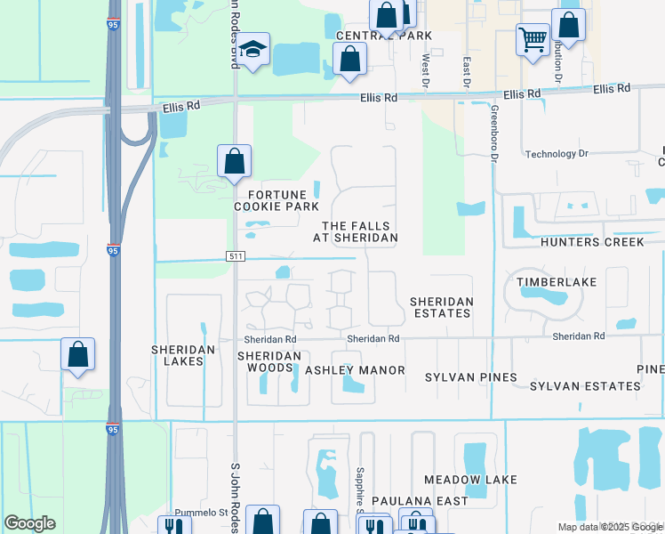 map of restaurants, bars, coffee shops, grocery stores, and more near 739 Greenwood Manor Circle in Melbourne