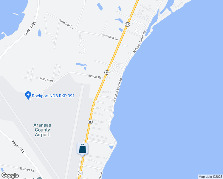 map of restaurants, bars, coffee shops, grocery stores, and more near 1681 North Fulton Beach Road in Rockport