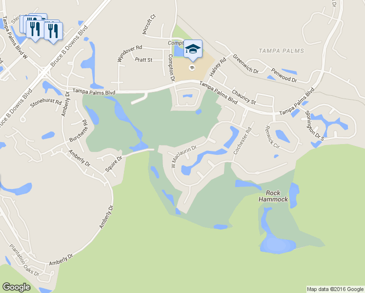 map of restaurants, bars, coffee shops, grocery stores, and more near 6350 Maclaurin Drive in Tampa