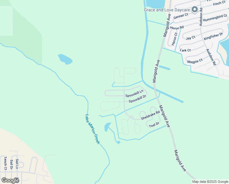 map of restaurants, bars, coffee shops, grocery stores, and more near 110 Spoonbill Court in Kissimmee