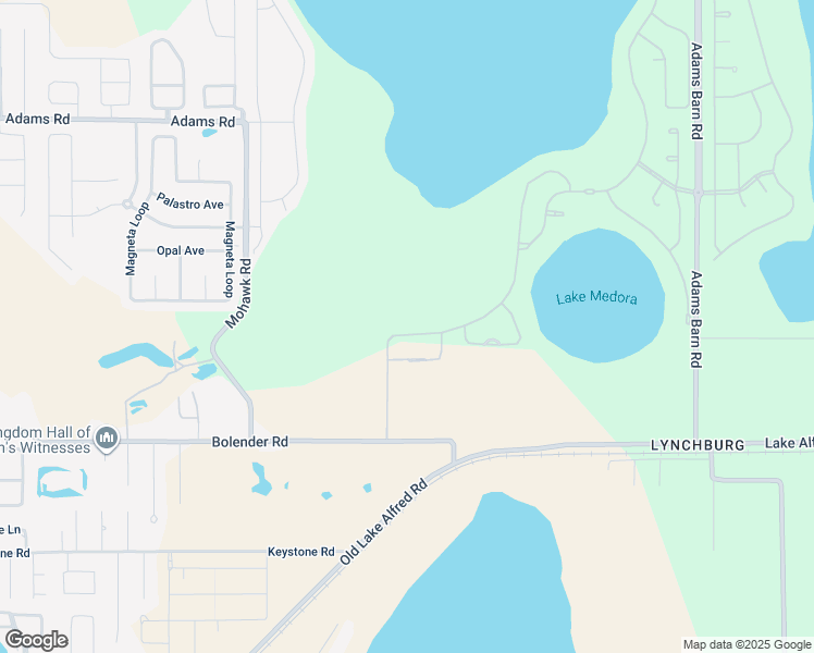 map of restaurants, bars, coffee shops, grocery stores, and more near 345 Adams View Lane in Auburndale
