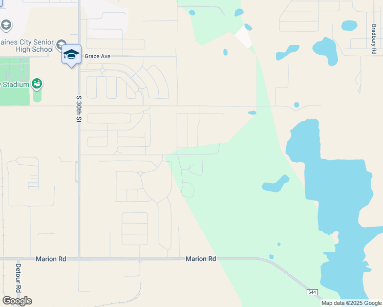 map of restaurants, bars, coffee shops, grocery stores, and more near 3459 Roe Road in Haines City