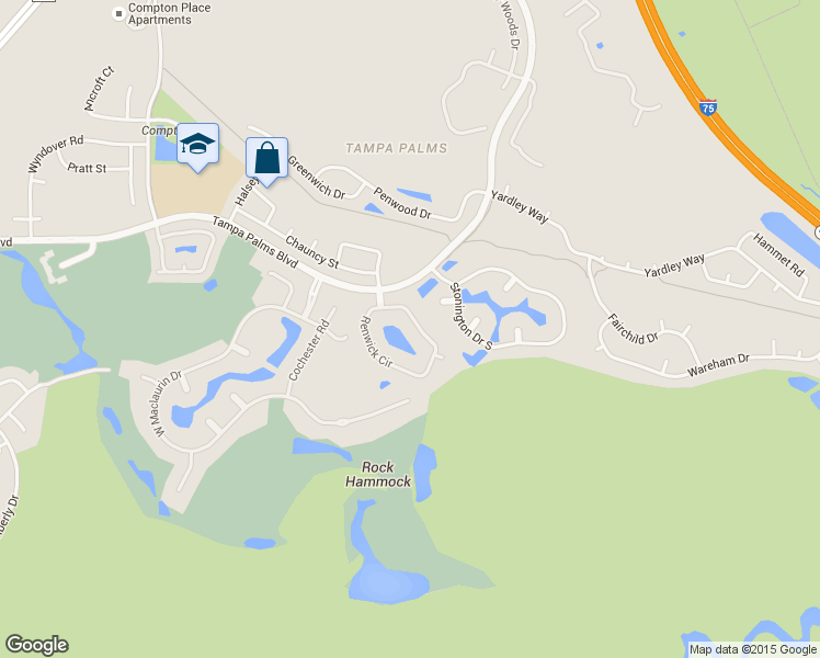 map of restaurants, bars, coffee shops, grocery stores, and more near 6430 Renwick Circle in Tampa