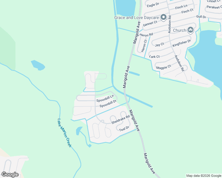 map of restaurants, bars, coffee shops, grocery stores, and more near 266 Spoonbill Drive in Poinciana