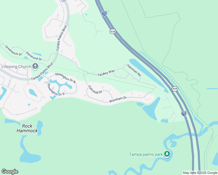 map of restaurants, bars, coffee shops, grocery stores, and more near 15904 Benton Court in Tampa