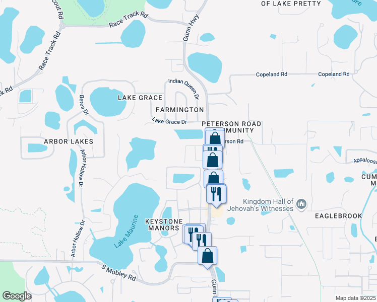 map of restaurants, bars, coffee shops, grocery stores, and more near 8520 Northton Groves Boulevard in Odessa