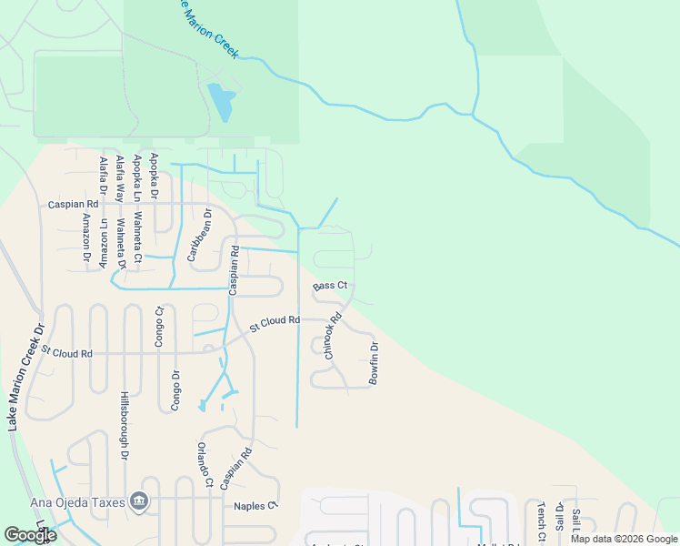 map of restaurants, bars, coffee shops, grocery stores, and more near 1359 Chinook Road in Poinciana