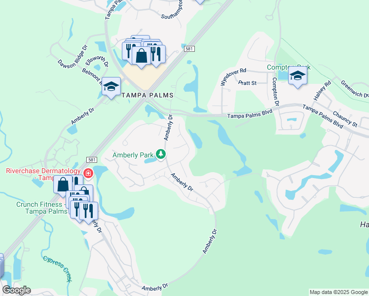 map of restaurants, bars, coffee shops, grocery stores, and more near 5314 Burchette Road in Tampa