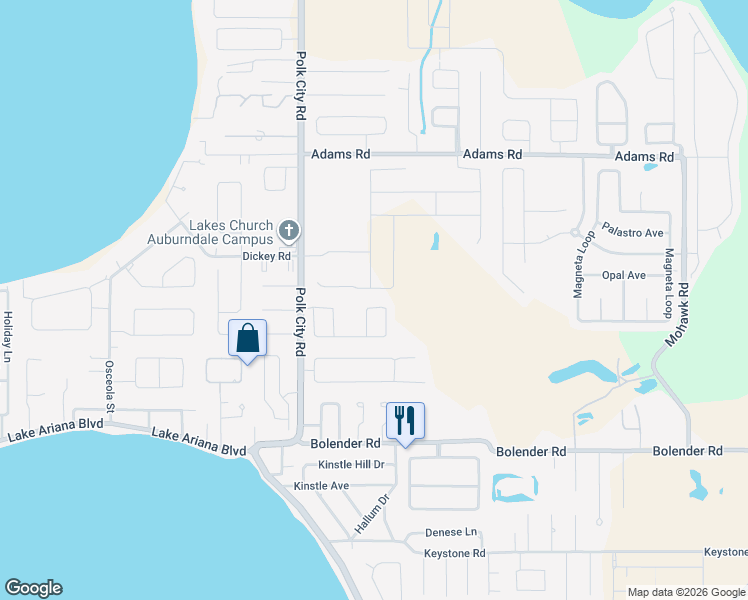 map of restaurants, bars, coffee shops, grocery stores, and more near 146 Brighton Circle in Auburndale