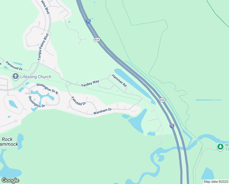 map of restaurants, bars, coffee shops, grocery stores, and more near 16102 Warden Place in Tampa