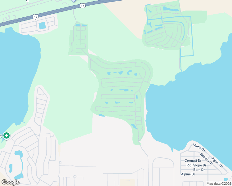 map of restaurants, bars, coffee shops, grocery stores, and more near 283 Putter Circle in Winter Haven