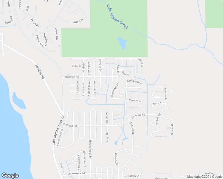 map of restaurants, bars, coffee shops, grocery stores, and more near 1252 Caribbean Drive in Poinciana