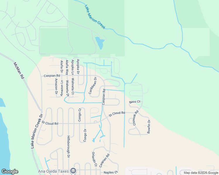 map of restaurants, bars, coffee shops, grocery stores, and more near 443 Caribbean Court in Poinciana