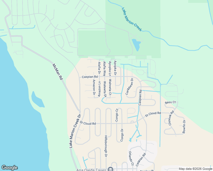 map of restaurants, bars, coffee shops, grocery stores, and more near 1212 Wahneta Court in Kissimmee