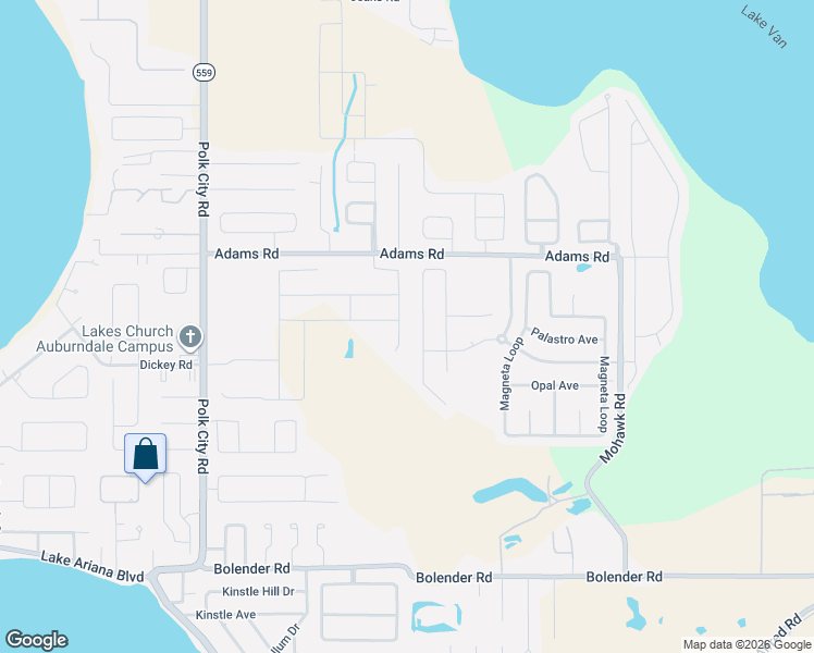 map of restaurants, bars, coffee shops, grocery stores, and more near 199 Auburn Grove Terrace in Auburndale