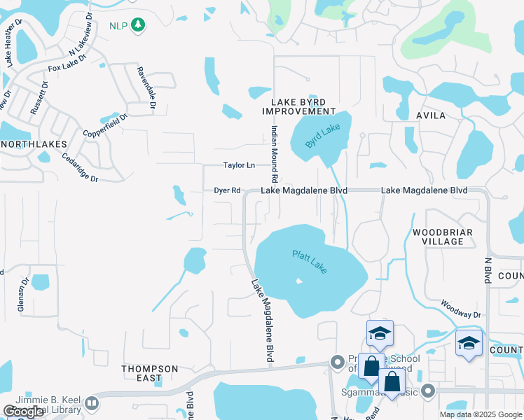 map of restaurants, bars, coffee shops, grocery stores, and more near 15211 Leith Walk Lane in Tampa