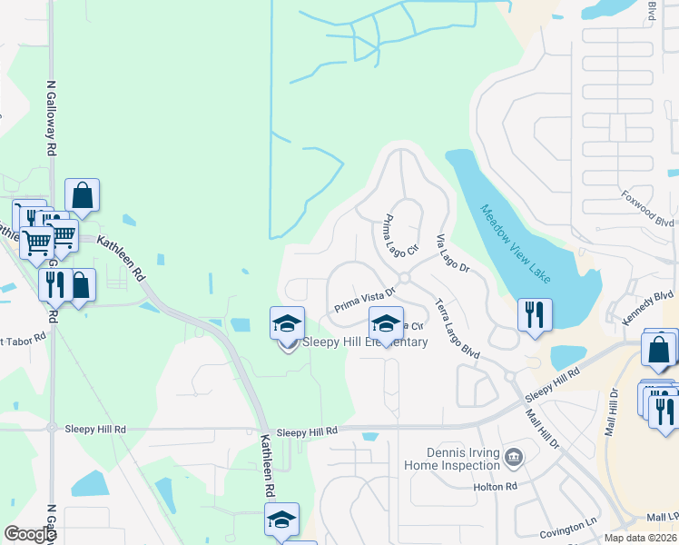 map of restaurants, bars, coffee shops, grocery stores, and more near 1947 Altavista Circle in Lakeland