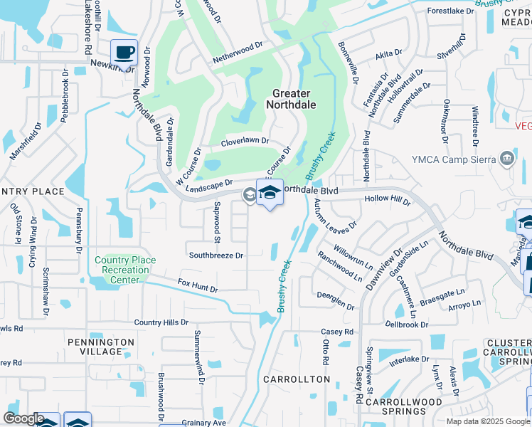 map of restaurants, bars, coffee shops, grocery stores, and more near 4502 Northdale Blvd in Tampa