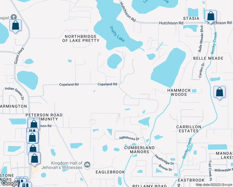 map of restaurants, bars, coffee shops, grocery stores, and more near 7604 Copeland Road in Odessa