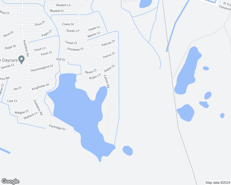 map of restaurants, bars, coffee shops, grocery stores, and more near 707 Waxwing Court in Kissimmee