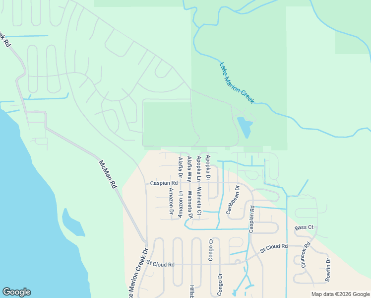 map of restaurants, bars, coffee shops, grocery stores, and more near 1223 Alafia Way in Poinciana