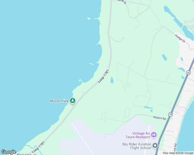 map of restaurants, bars, coffee shops, grocery stores, and more near 4941 Farm to Market Road 1781 in Rockport