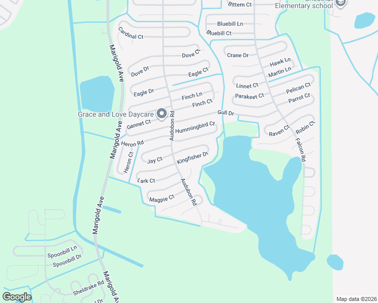 map of restaurants, bars, coffee shops, grocery stores, and more near 512 Kingfisher Drive in Kissimmee