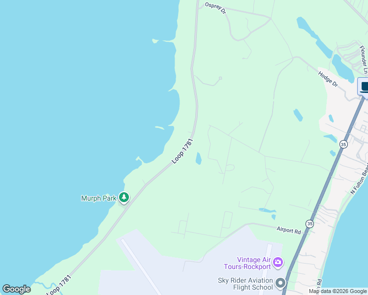 map of restaurants, bars, coffee shops, grocery stores, and more near Farm to Market 1781 in Rockport