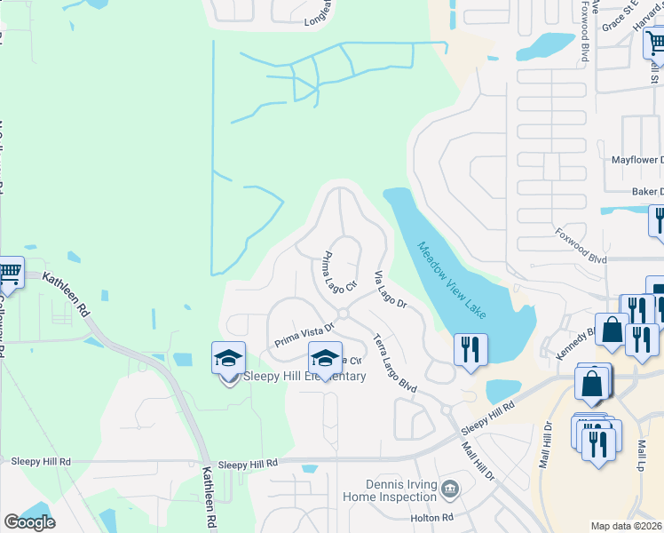 map of restaurants, bars, coffee shops, grocery stores, and more near 4081 Prima Lago Circle in Lakeland