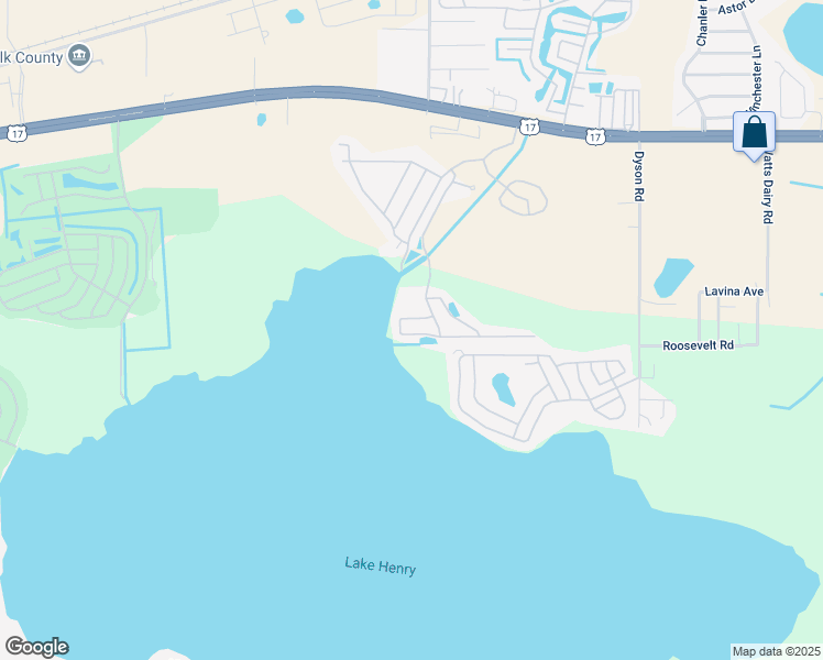 map of restaurants, bars, coffee shops, grocery stores, and more near 360 Ashley Drive in Haines City