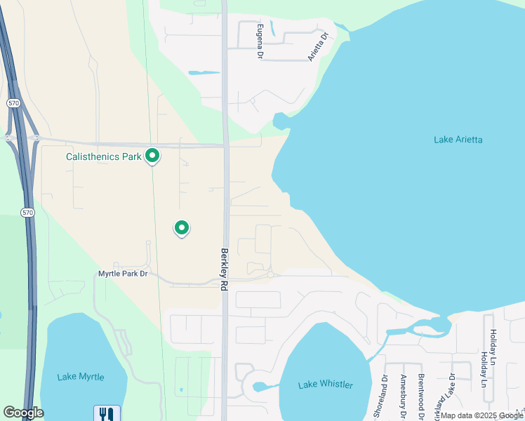map of restaurants, bars, coffee shops, grocery stores, and more near 100 Twin Cove in Auburndale