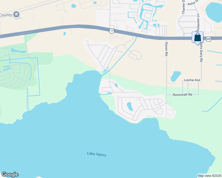 map of restaurants, bars, coffee shops, grocery stores, and more near 349 Ashley Drive in Haines City