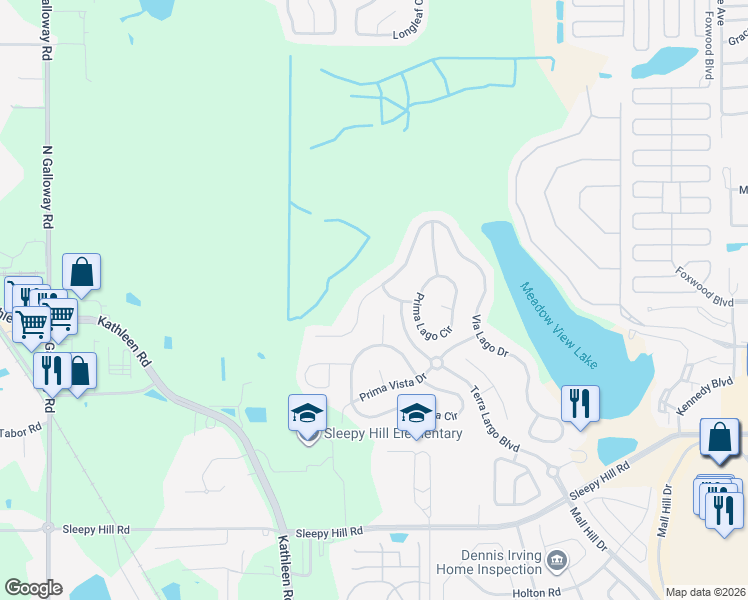 map of restaurants, bars, coffee shops, grocery stores, and more near 3959 Sunset Lake Drive in Lakeland