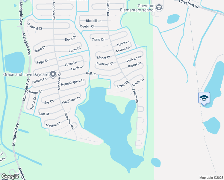 map of restaurants, bars, coffee shops, grocery stores, and more near 641 Robin Lane in Kissimmee