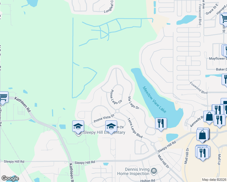 map of restaurants, bars, coffee shops, grocery stores, and more near 4185 Prima Lago Circle in Lakeland